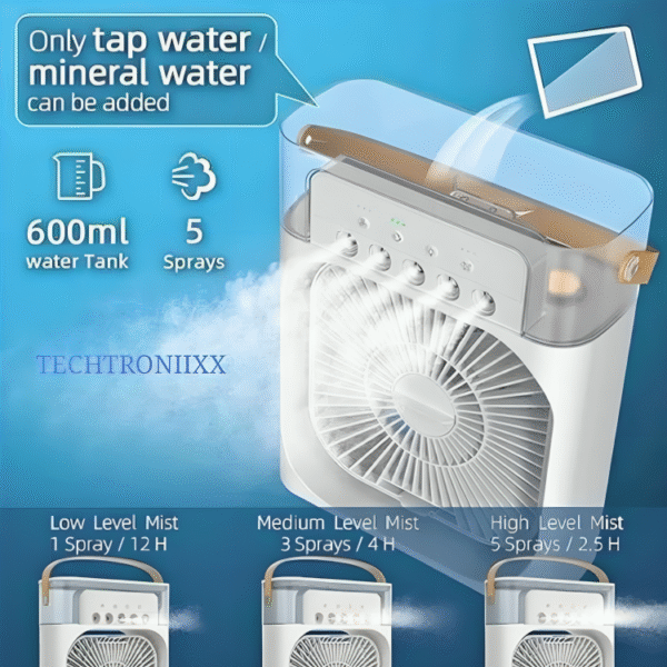 Mini Cooling Fan – Personal Portable Air Cooler & Mini Air Conditioner for Home, Office & Travel (Copy) - Image 2