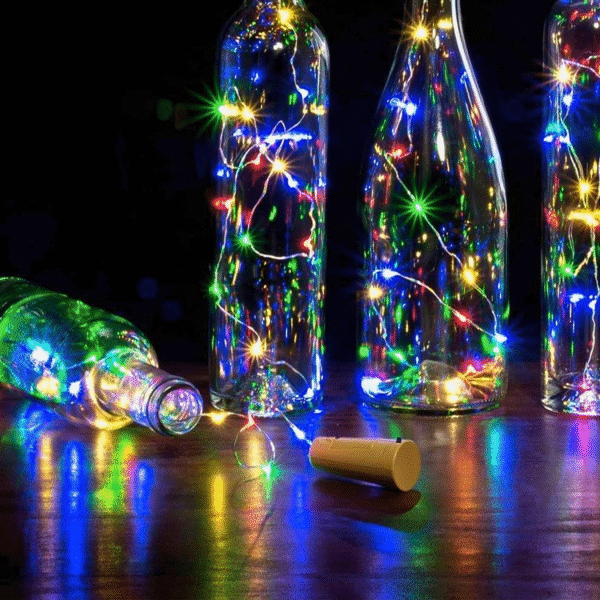 Cork Bottle String Lights with 20 LEDs - Image 3