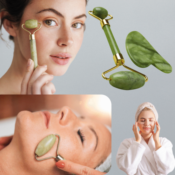 3-in-1 Facial Stone Massage Roller Set for Glowing Skin - Image 2