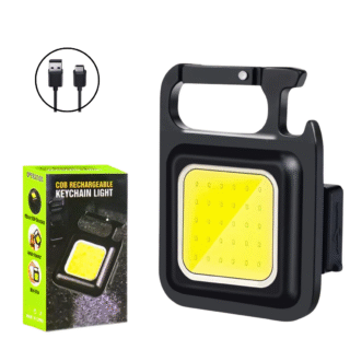 Rechargeable LED Light Keychain with Bottle Opener – Multi-Function Tool