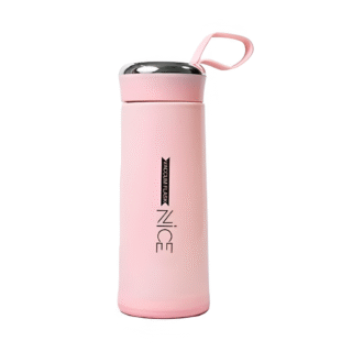 Thermos Glass Water Bottle – 400 ml Leakproof, Portable & Eco-Friendly
