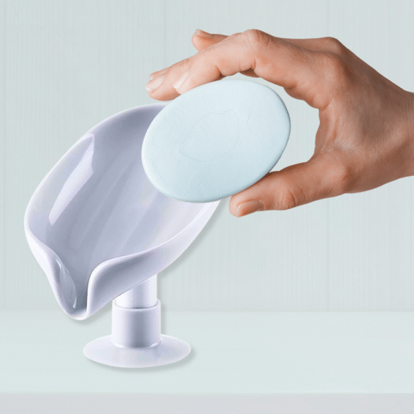 Leaf-Shaped Soap Holder with Suction Cup - Image 2
