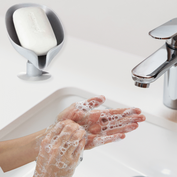 Leaf-Shaped Soap Holder with Suction Cup - Image 3