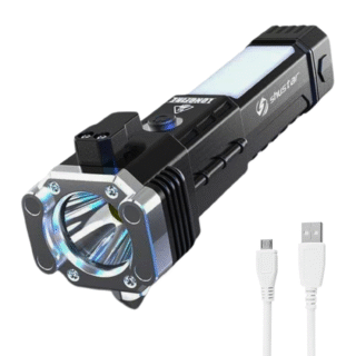Multi-Function Hammer Torch with Emergency Glass Breaker – High-Powered