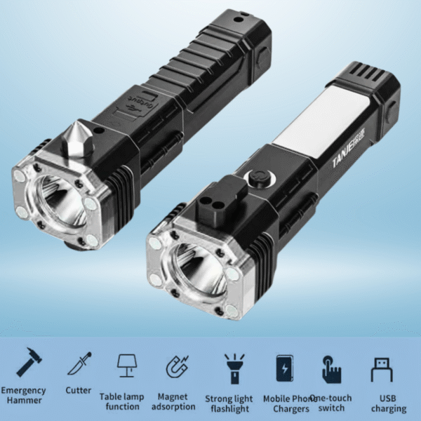 Multi-Function Hammer Torch with Emergency Glass Breaker – High-Powered - Image 2