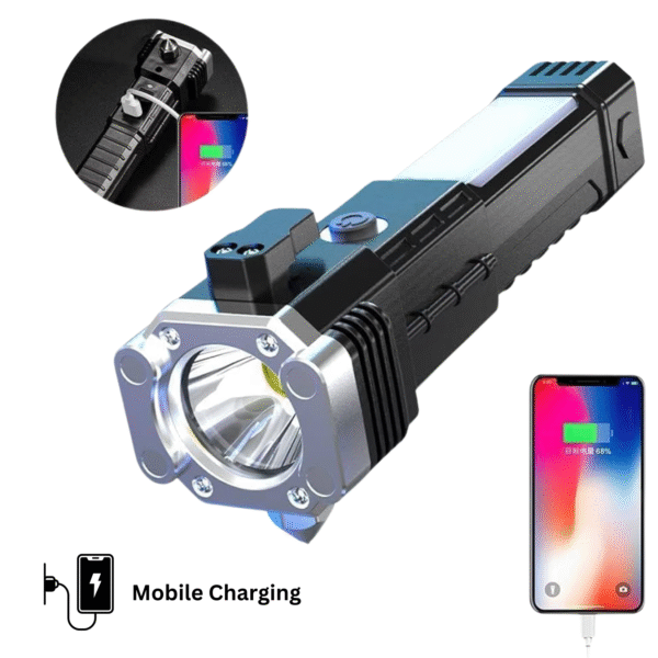 Multi-Function Hammer Torch with Emergency Glass Breaker – High-Powered - Image 3