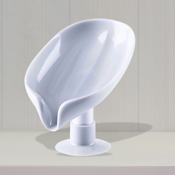 Leaf-Shaped Soap Holder with Suction Cup